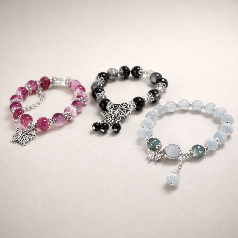 Butterfly Bracelet Set for Women | 3-Piece Y2K Bracelet Set