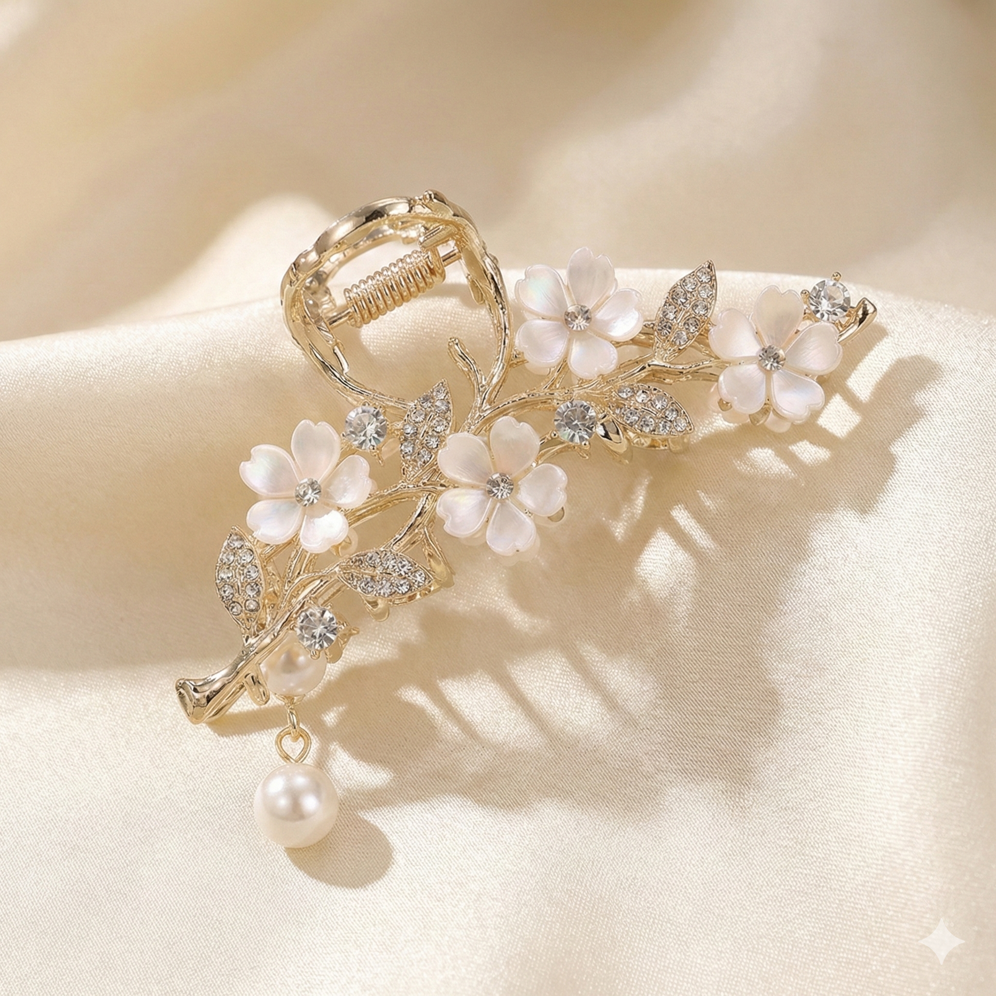 Pearl Flower Hair Clip for Women | Elegant Hair Accessory